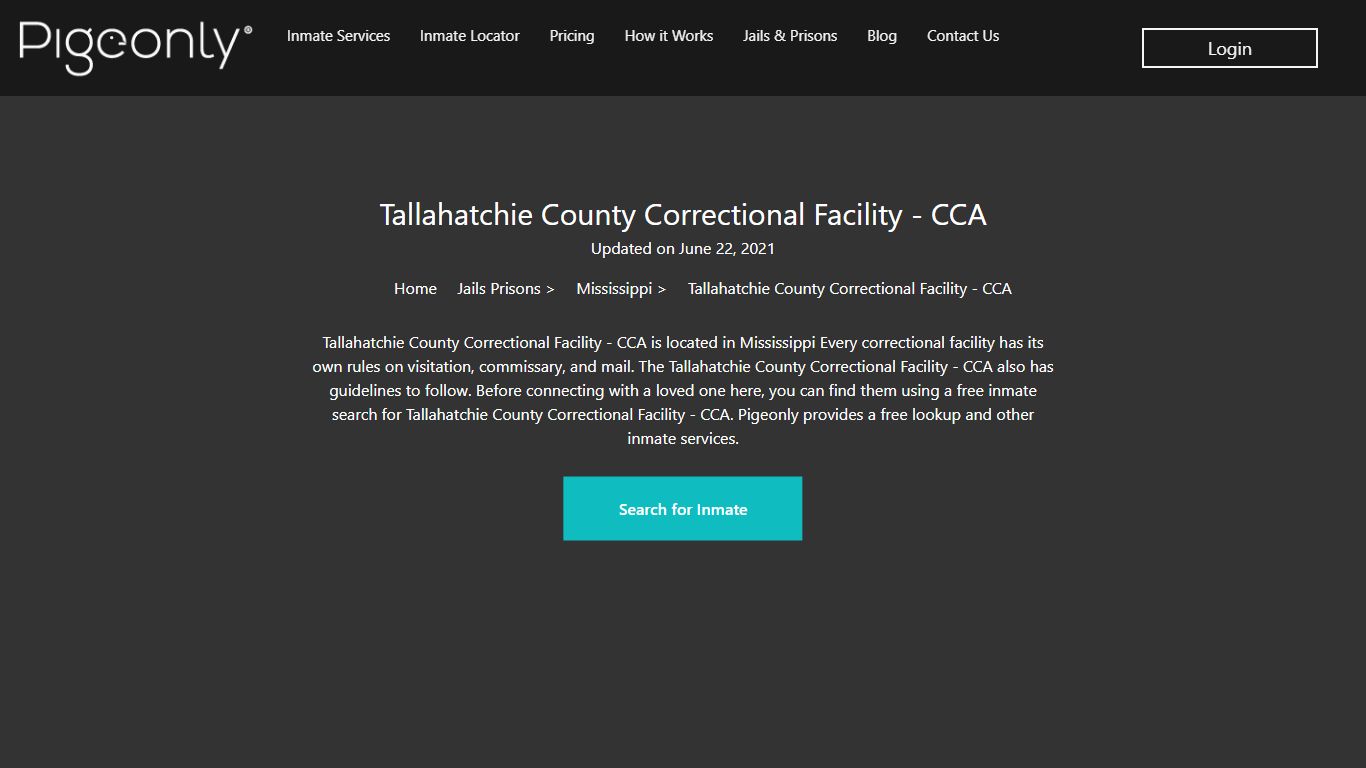 Tallahatchie County Correctional Facility - CCA Inmate ...