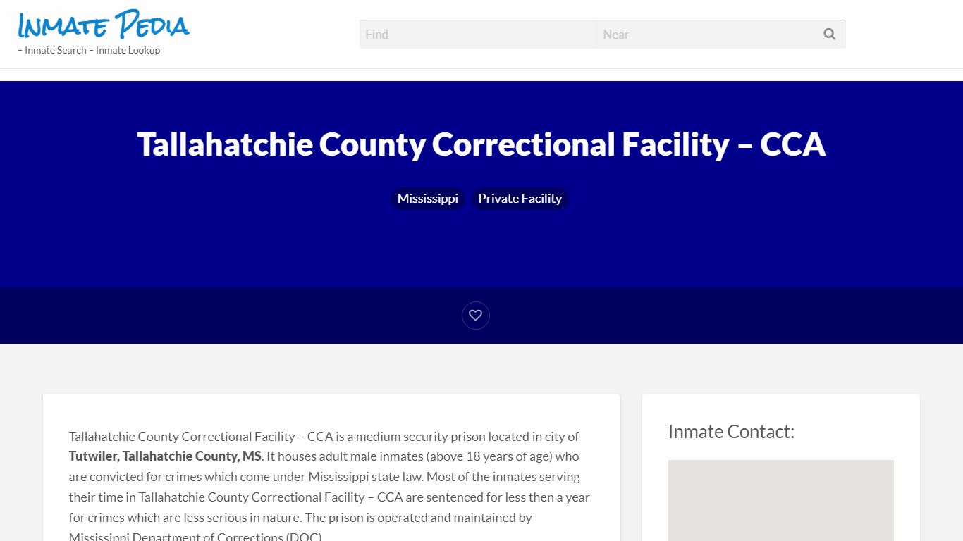 Tallahatchie County Correctional Facility - CCA – Inmate ...